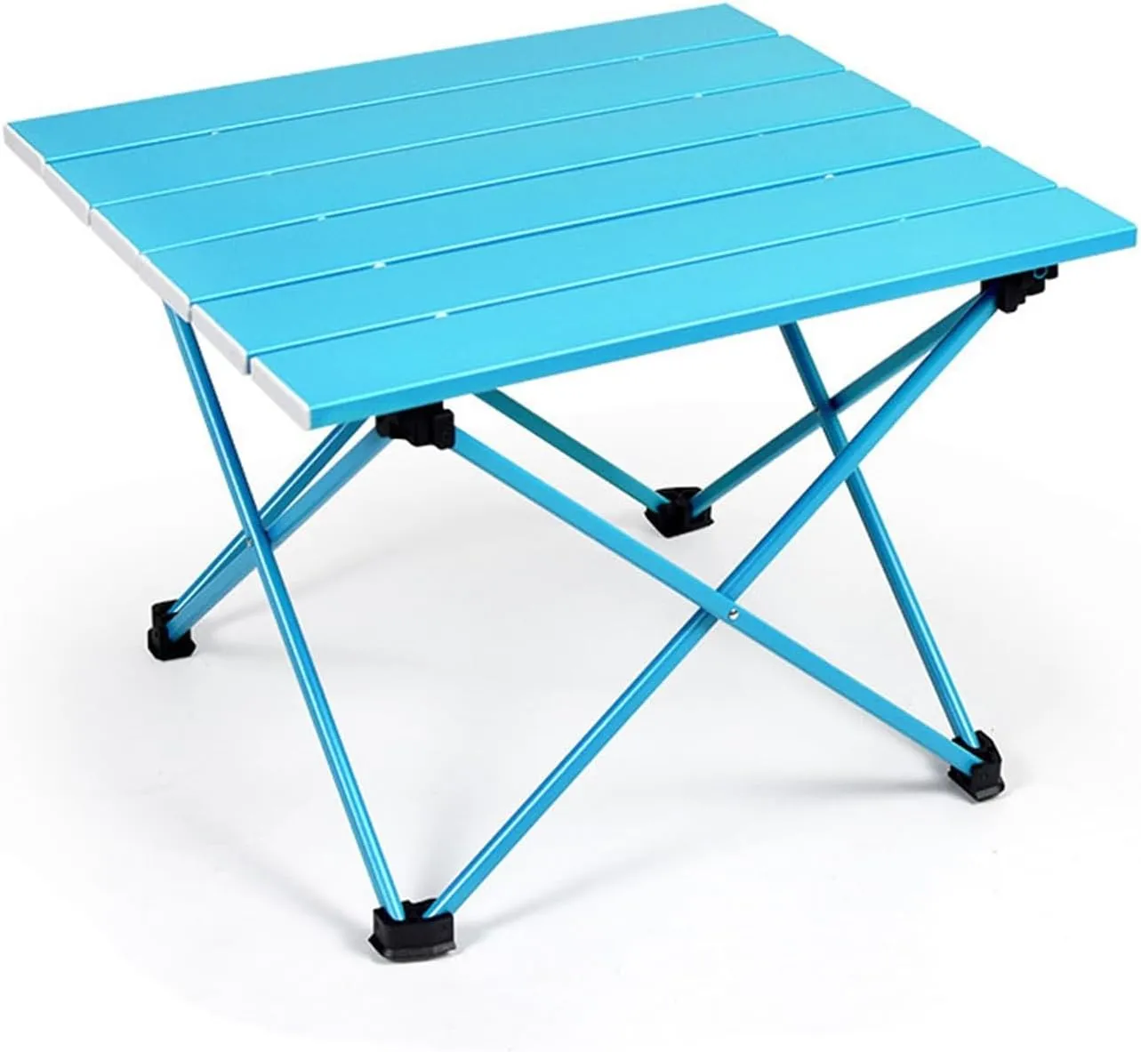Folding Dining Table Foldable Folding Camping Hiking Desk Traveling Outdoor Fur Table Aluminum Alloy Portable Table Outdoor Fur (Color : Black 56x40.5x41cm)