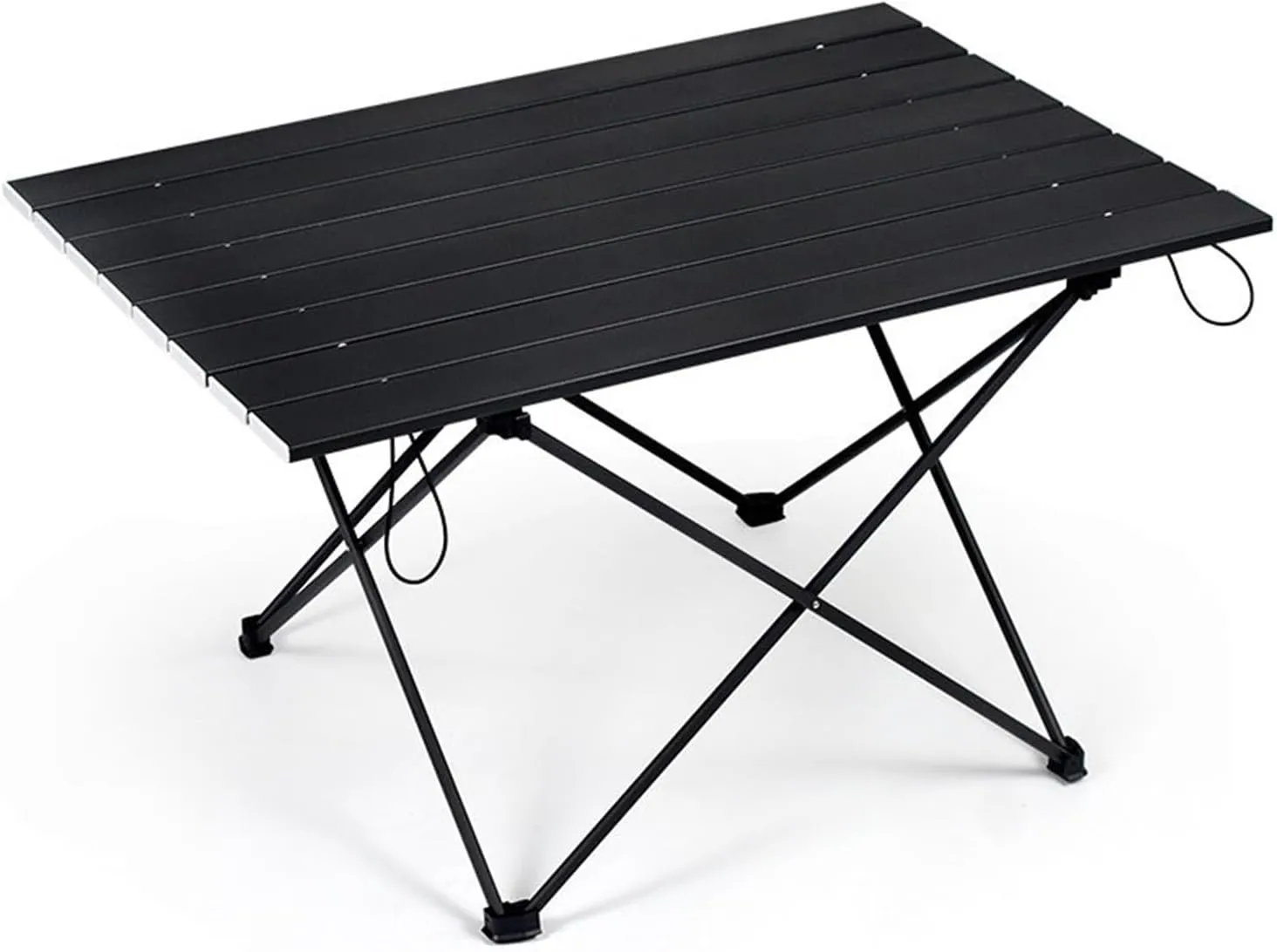 Folding Dining Table Foldable Folding Camping Hiking Desk Traveling Outdoor Fur Table Aluminum Alloy Portable Table Outdoor Fur (Color : Black 56x40.5x41cm)