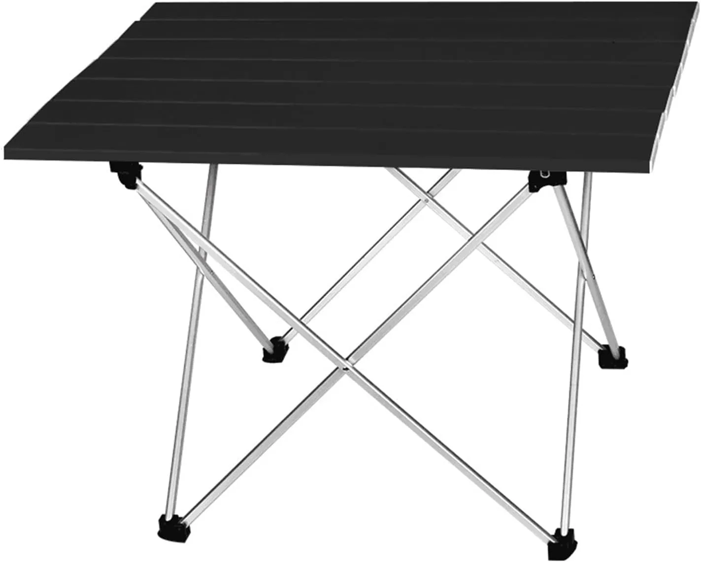 Folding Dining Table Foldable Folding Camping Hiking Desk Traveling Outdoor Fur Table Aluminum Alloy Portable Table Outdoor Fur (Color : Black 56x40.5x41cm)