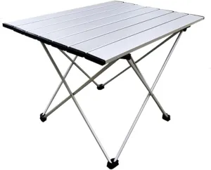 Folding Dining Table Outdoor Folding Table Computer Bed Desk for Travel Picnic BBQ Camping Foldable Table Portable Camping Table Aluminium Ultralight (Color : 01)