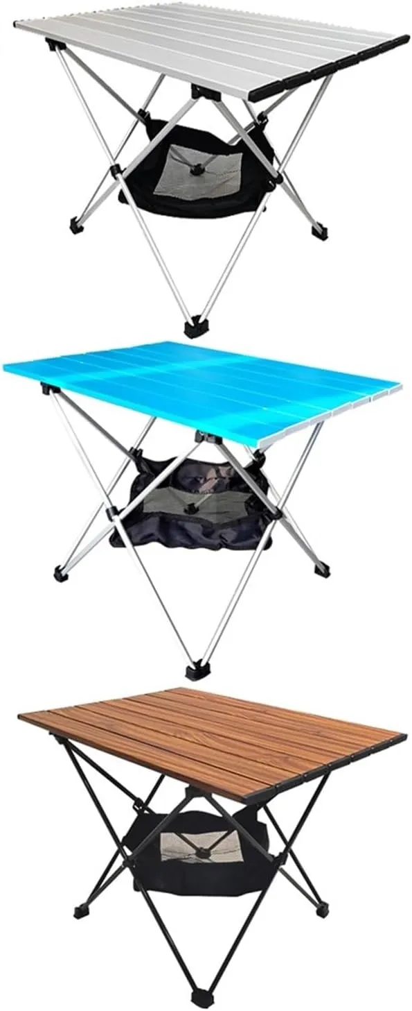 Folding Dining Table Outdoor Folding Table Computer Bed Desk for Travel Picnic BBQ Camping Foldable Table Portable Camping Table Aluminium Ultralight (Color : 01)