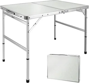 Folding Dining Table Outdoor Furniture for RV Garden Camping Picnic Portable Folding Table Height Adjusted Aluminum Alloy Foldable Desk Backpacking (Color : for 2-3 People)