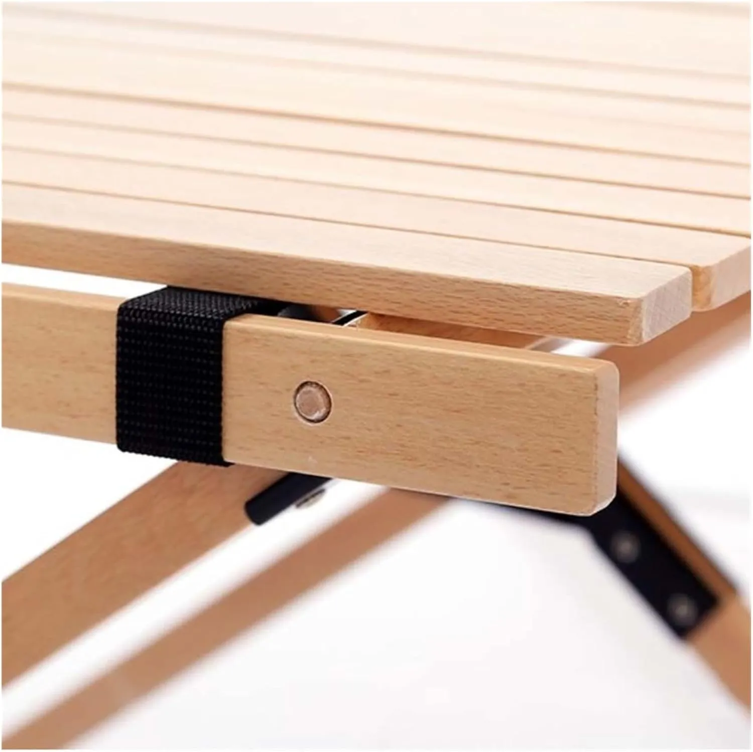 Folding Dining Table Outdoor Picnic Barbecue Tours Tableware Table for Camping Folding Egg Roll Table Portable Foldable Wood Table (Color : 90x60x43CM)
