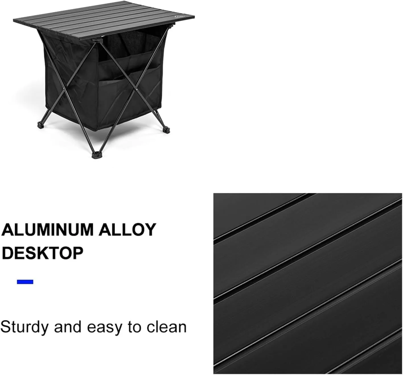 Folding Dining Table Outdoor Recreation Kitchen Tourist PlianteTravel Supplies Tourism Camping Folding Roll Tables Picnic Foldable Desks (Color : L Table with Bag)