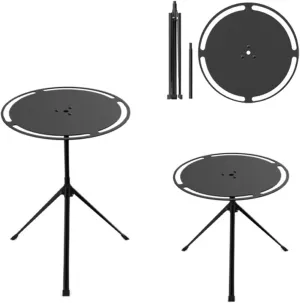 Folding Dining Table Self-Driving Travel Equipment Supplies Portable Liftable Table New Outdoor Aluminum Alloy Table Folding Round Table Camping (Color : Camping Table B)