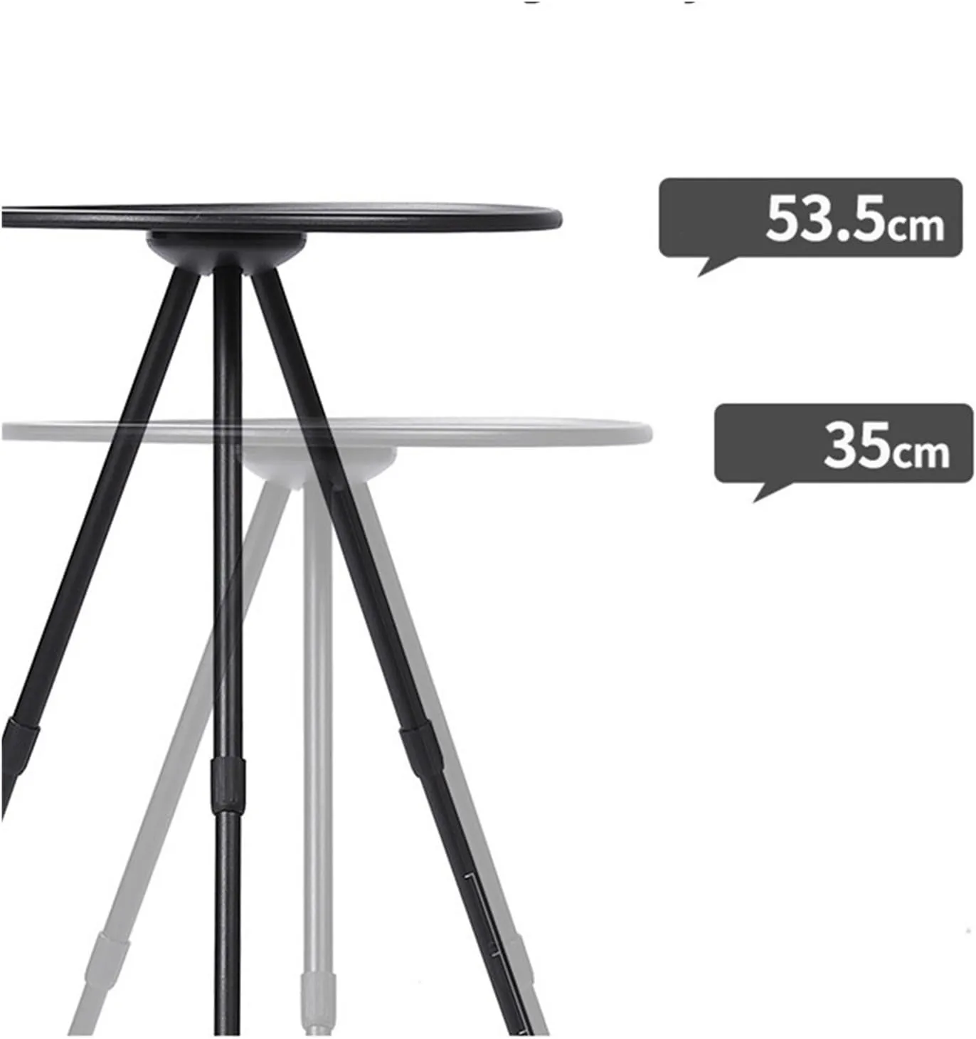 Folding Dining Table Self-Driving Travel Equipment Supplies Portable Liftable Table New Outdoor Aluminum Alloy Table Folding Round Table Camping (Color : Camping Table B)