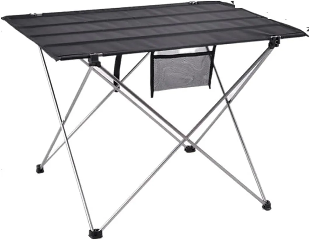 Folding Dining Table Ultra Light Aluminum Alloy Traveling Table Fishing Portable Folding Table Outdoor Camping Home Barbecue Picnic (Color : 8259-Gray)