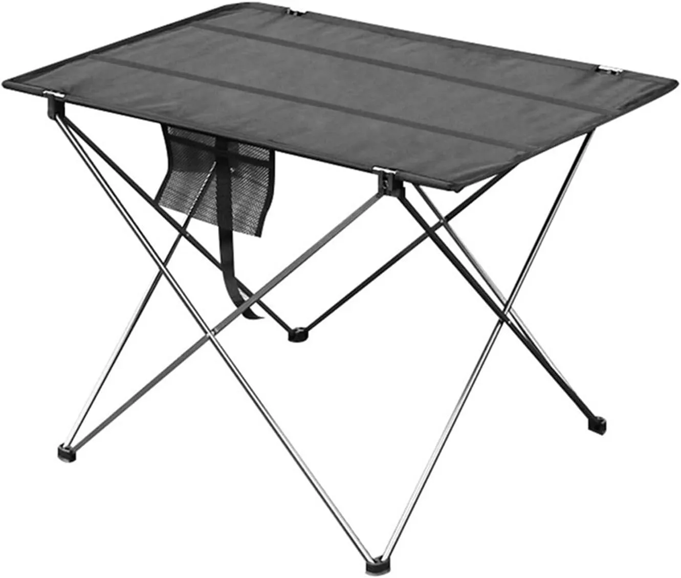 Folding Dining Table Ultralight Aluminium Hiking Climbing Picnic Folding Tables Outdoor Camping Table Portable Foldable Desk Fur Computer Bed (Color : 56x42x37cm Gray)
