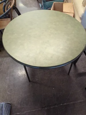 Folding green card table
