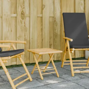 Folding Patio Table Garden Outdoor Courtyard Greenhouse Furniture Bamboo