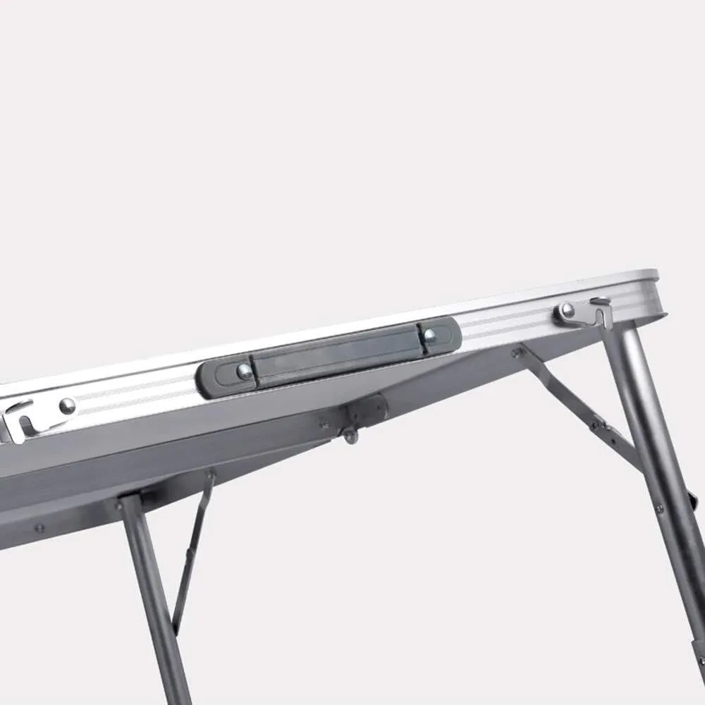 Folding Table 90×60Cm Outdoor, Portable Household Dining Table and Chair, Outdoor, Camping Barbecue Table with Aluminum Stool(Blue,Without Aluminum Stool)