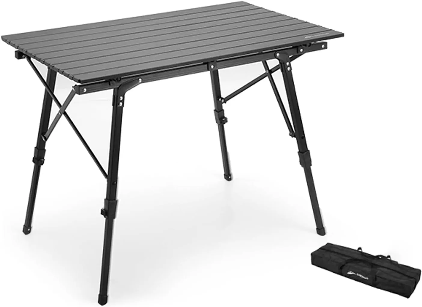 Folding Table Camping Portable Height Adjustable Ultralight Aluminum Folding Beach Table with Storage Bag for Beach Picnics and Outdoor(90 * 53cm)