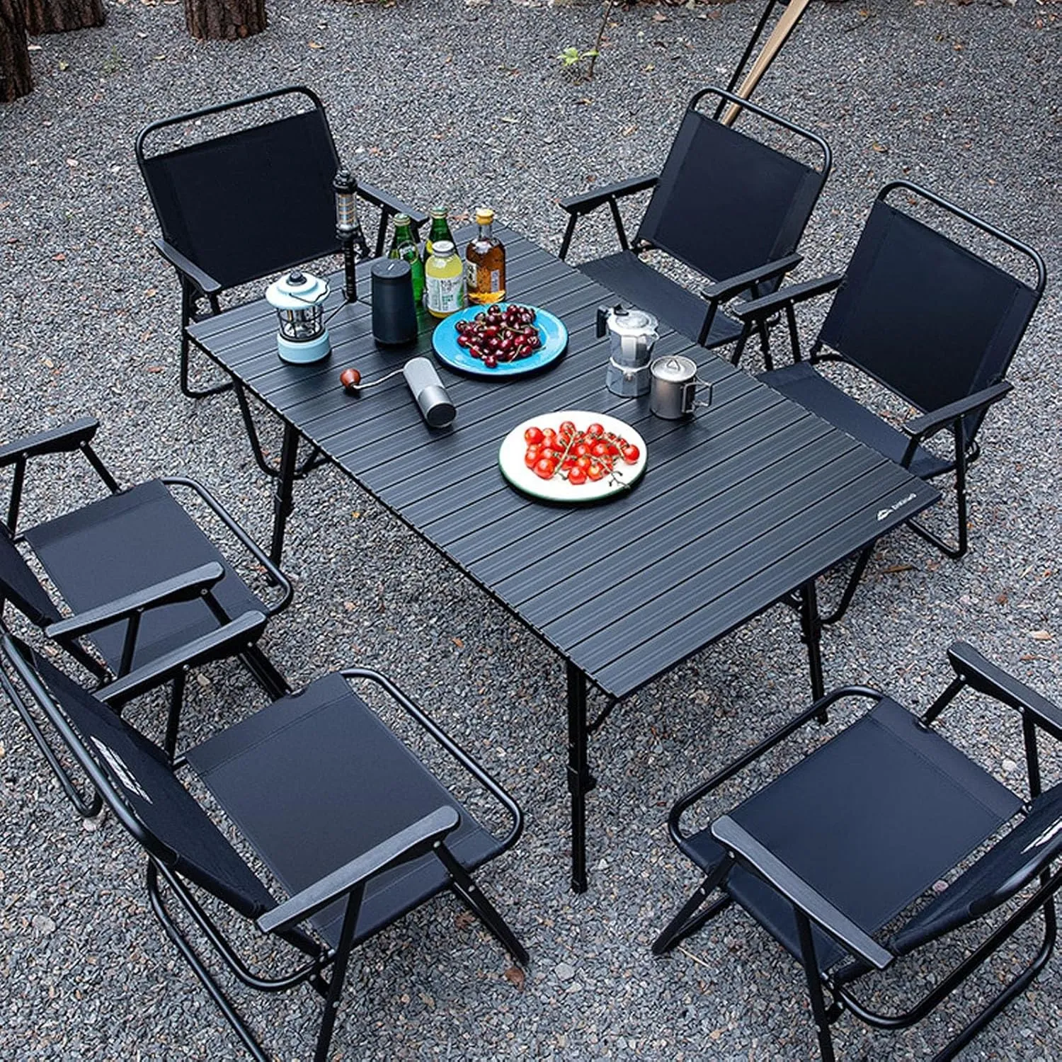 Folding Table Camping Portable Height Adjustable Ultralight Aluminum Folding Beach Table with Storage Bag for Beach Picnics and Outdoor(90 * 53cm)