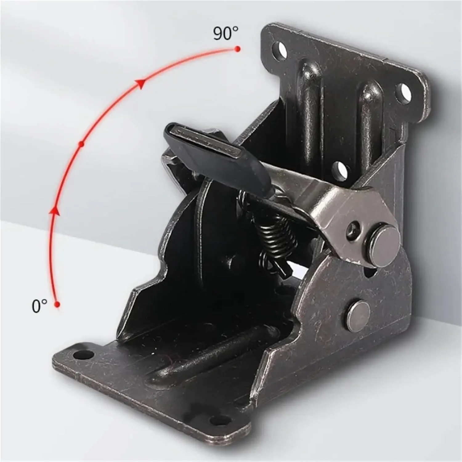 Folding Table Lock 4 PCS 90 Degree Fittings Chair Extension Furniture Brackets Self-Locking Folding Hinge Foldable Support Frame Table Leg for Home Use(Gold)