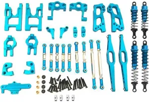 for Feiyue for FY03 for WLtoys 12428 12423 for 1/12 RC for Buggy Car Parts Upgrade Accessories Kit Shock Absorbers RC Car Repair Kit(Blue)