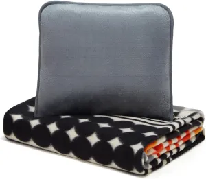 forestfish Portable Travel Blanket Airplane Compact with Bag, Fleece Throw Blanket Cozy Soft for Camping Train 60" x 40", Orange