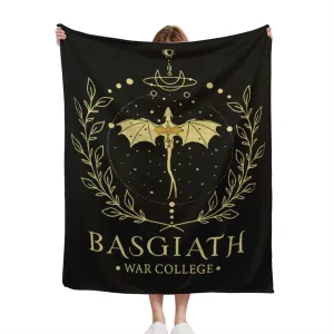 Fourth Wing Dragon Plush Blanket,Includes 50 pcs Forth Wing Stickers & 1 Canvas Bag,Ultra-Soft Flannel Fantasy Blanket for Kids, Teens, and Book Lovers (60×80in, style3)
