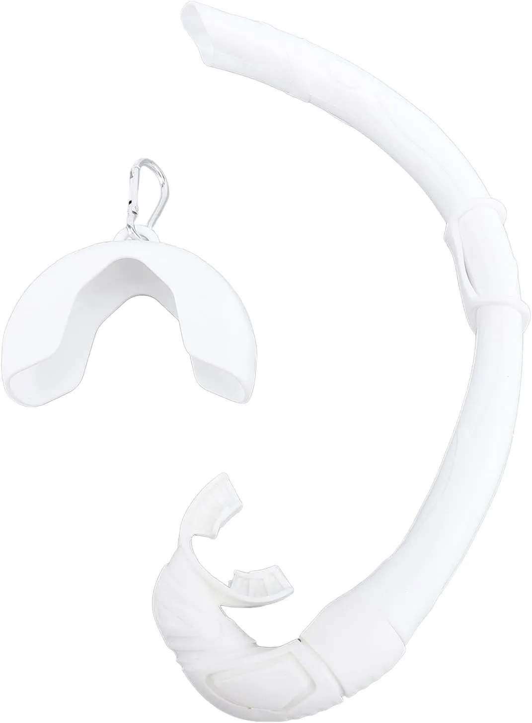 Freediving Snorkel Silicone Foldable Breathing Tube, Roll Up Snorkel for Swim Training, Flexible Wet Snorkel for Diving, Scuba, Spearfishing, Travel Snorkeling Gear