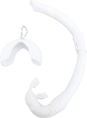 Freediving Snorkel Silicone Foldable Breathing Tube, Roll Up Snorkel for Swim Training, Flexible Wet Snorkel for Diving, Scuba, Spearfishing, Travel Snorkeling Gear