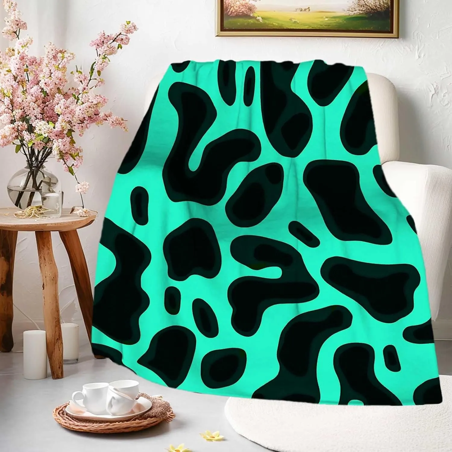 Frog Skin Printed Throw Blanket, Animal Decor Gifts for Women Men, Super Soft Cozy Fleece Home Decoration for Sofa Bedroom, 50"x60"