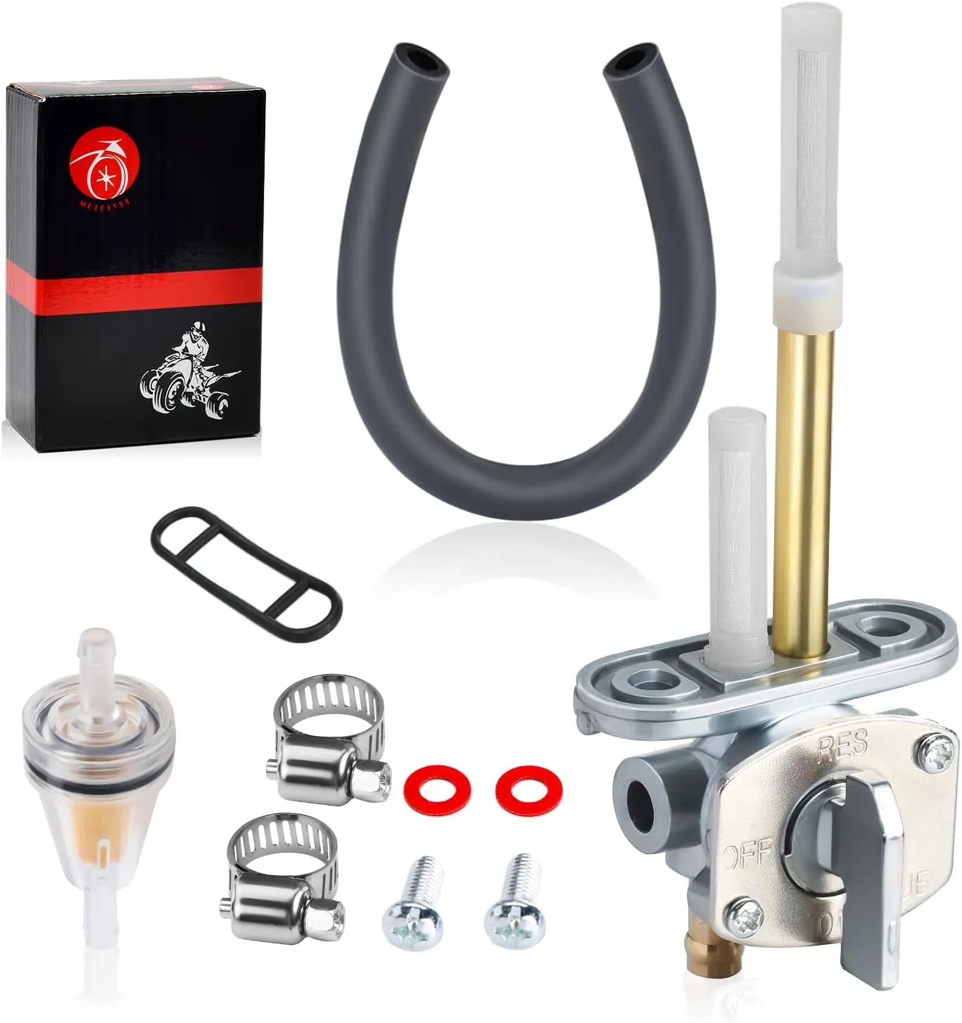 Fuel Valve Petcock Kit For Yamaha Big Bear 350 1987-1999 Kodiak 400 4WD 1993-1999 YZ125X 2020-2022 YZ250X 2016-2022