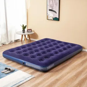 Full Size Air Mattress - Waterproof Puncture-Resistant Inflatable Bed with Portable Foldable Design for Camping, Travel & Home Use - Comfortable Lightweight Airbed 76''X54''X9''