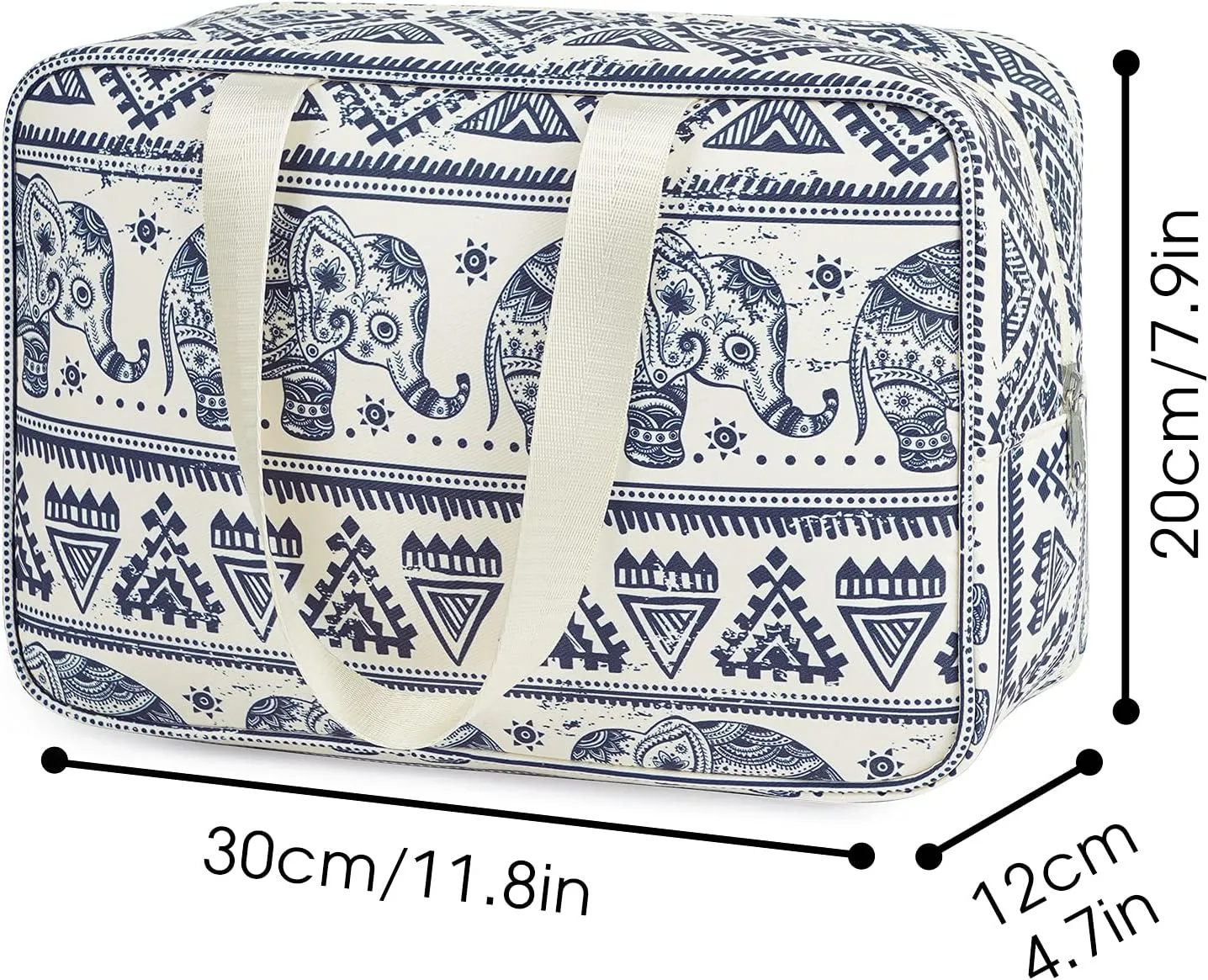 Full Size Toiletry Bag Women Large Cosmetic Bag Travel Makeup Bag Organizer Medicine Bag for Toiletries Essentials Accessories (Large, Elephant)