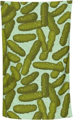 Fun Pickle Beach Towel,32x52in,Quick-Dry Sand-Free Pickle Bath Towels,Microfiber Lightweight for Travel Pool Yoga Beach Outdoor Activities Decor Accessories Gifts (Pickle Green)
