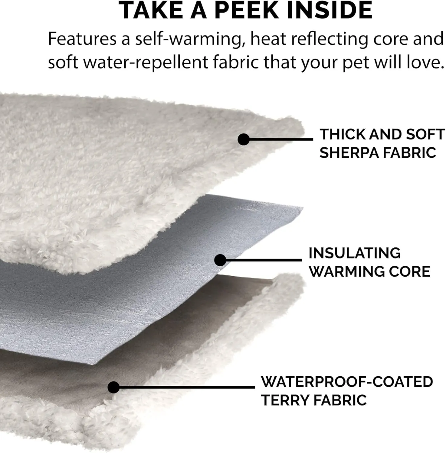 Furhaven Waterproof & Self-Warming Throw Blanket for Dogs & Indoor Cats, Washable & Reflects Body Heat - Soft-Edged Terry & Sherpa Dog Blanket - Dove, Extra Large/XL