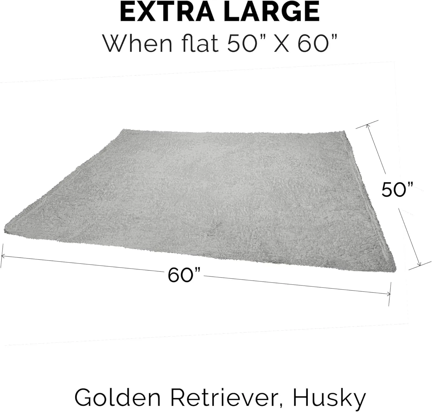 Furhaven Waterproof & Self-Warming Throw Blanket for Dogs & Indoor Cats, Washable & Reflects Body Heat - Terry & Sherpa Dog Blanket - Silver Gray, Extra Large/XL