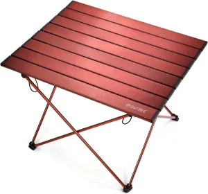 G4Free Portable Camping Table with Aluminum Table Top and Carrying Bag, Folding Ultralight Camp Table in a Bag for Picnic, Camp, Beach, Boat, Cooking, BBQ, Home Use, Easy to Clean