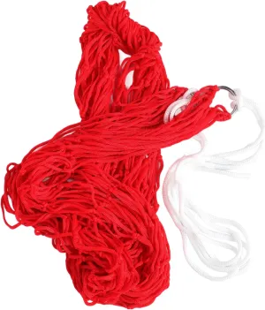 GANAZONO Outdoor Nylon Rope Hammock Portable Mesh Hanging Chair for Camping and Garden Use Red Color Strong Load Capacity Easy to Assemble for Outdoor Leisure