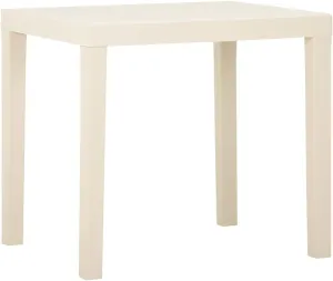 Garden Table White Plastic Lightweight, Outdoor Furniture for Dining, Camping, Portable, Foldable, Outdoor.