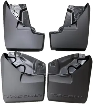 Genuine Toyota 2024  Tacoma Mudguard Kit, Black, 4-Piece Set, Driver and Passenger Side, PK389-35R00-P1