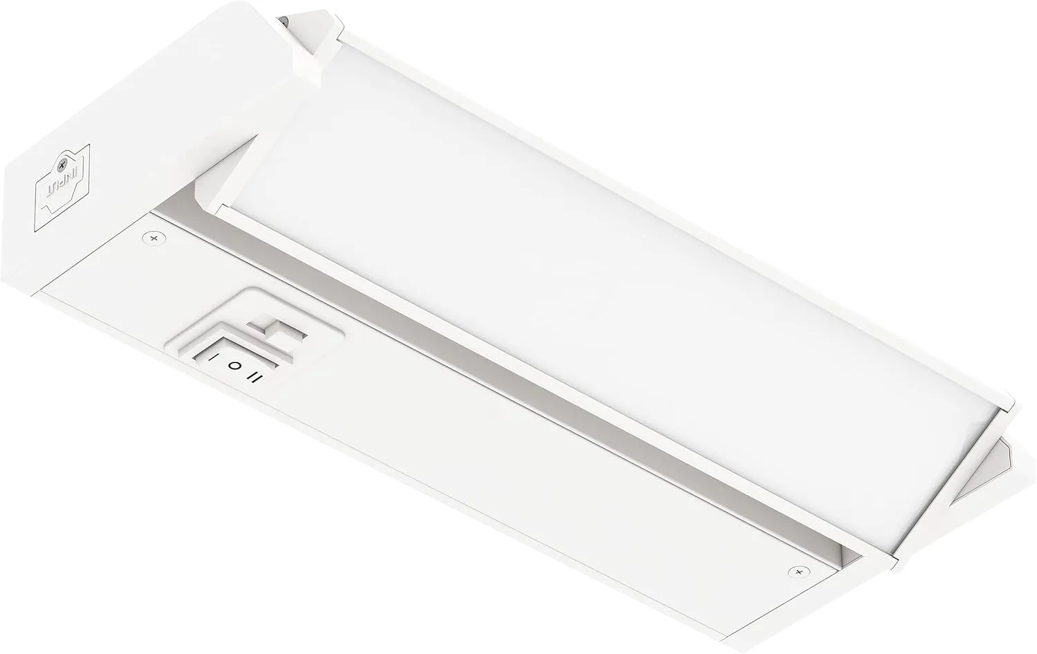 GETINLIGHT 9-inch Swivel LED Under Cabinet Lights, Glass Lens, Selectable White 2700K/4000K/5000K, Dimmable with Wall Dimmers, White Finish, IN-0202-0-WH