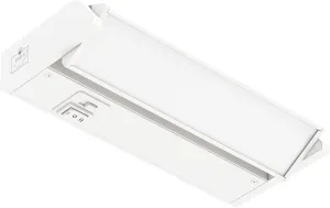 GETINLIGHT 9-inch Swivel LED Under Cabinet Lights, Glass Lens, Selectable White 2700K/4000K/5000K, Dimmable with Wall Dimmers, White Finish, IN-0202-0-WH