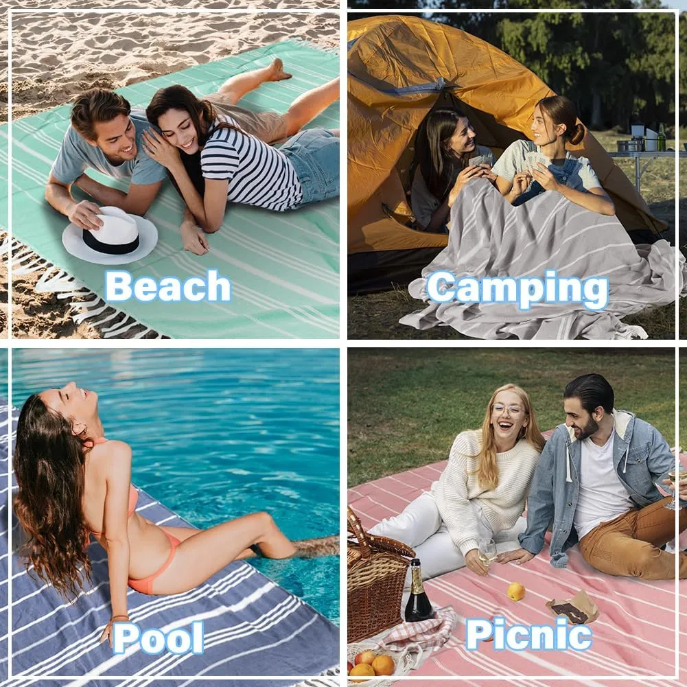 Giant Turkish Beach Towel Blanket 85x75 Cotton XXL Extra Large Oversided Bath Pool Blankets XL Huge Thick Bed Sand Free Throw Towels Picnic Outdoor Big Quilt Necessities Cloud Gifts for Adult