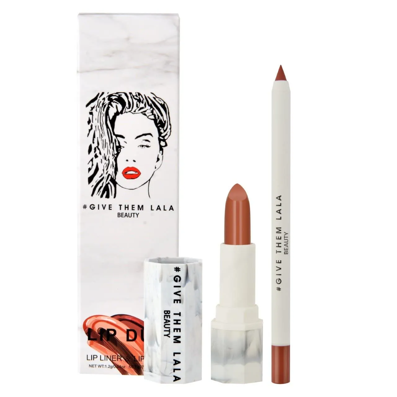 GIVE THEM LALA Lip Liner and Lipstick Set - CLIMAX Lip Kit For Long Lasting, Moisturizing Wear- All Day Lipstick and Liner with Silky Smooth Finish - Cruelty-Free Lip Makeup