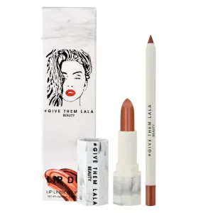 GIVE THEM LALA Lip Liner and Lipstick Set - CLIMAX Lip Kit For Long Lasting, Moisturizing Wear- All Day Lipstick and Liner with Silky Smooth Finish - Cruelty-Free Lip Makeup