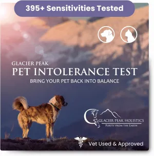Glacier Peak Holistics, The Original Pet Intolerance Test - Screen for 395  Food and Environmental Stressors, A Hair and Saliva Kit for Cat and Dog Sensitivities (Results in 5-7 Business Days)
