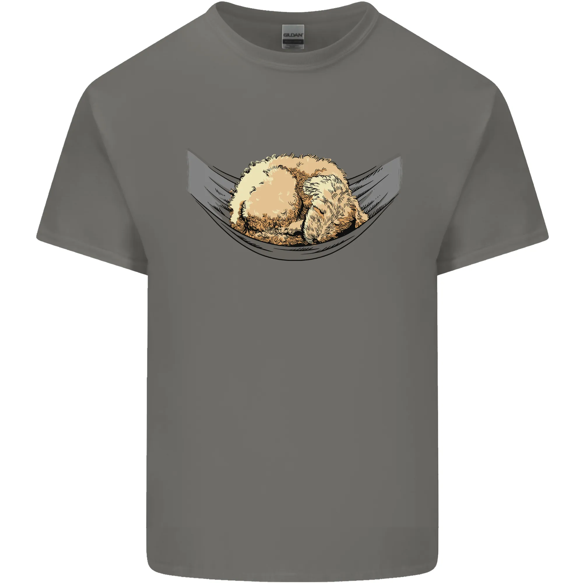 Goldendoodle on a Hammock Dog Kids T-Shirt Childrens