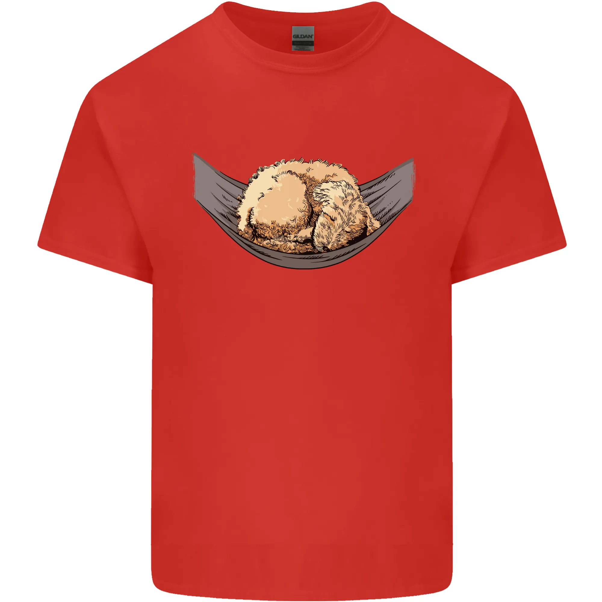 Goldendoodle on a Hammock Dog Kids T-Shirt Childrens