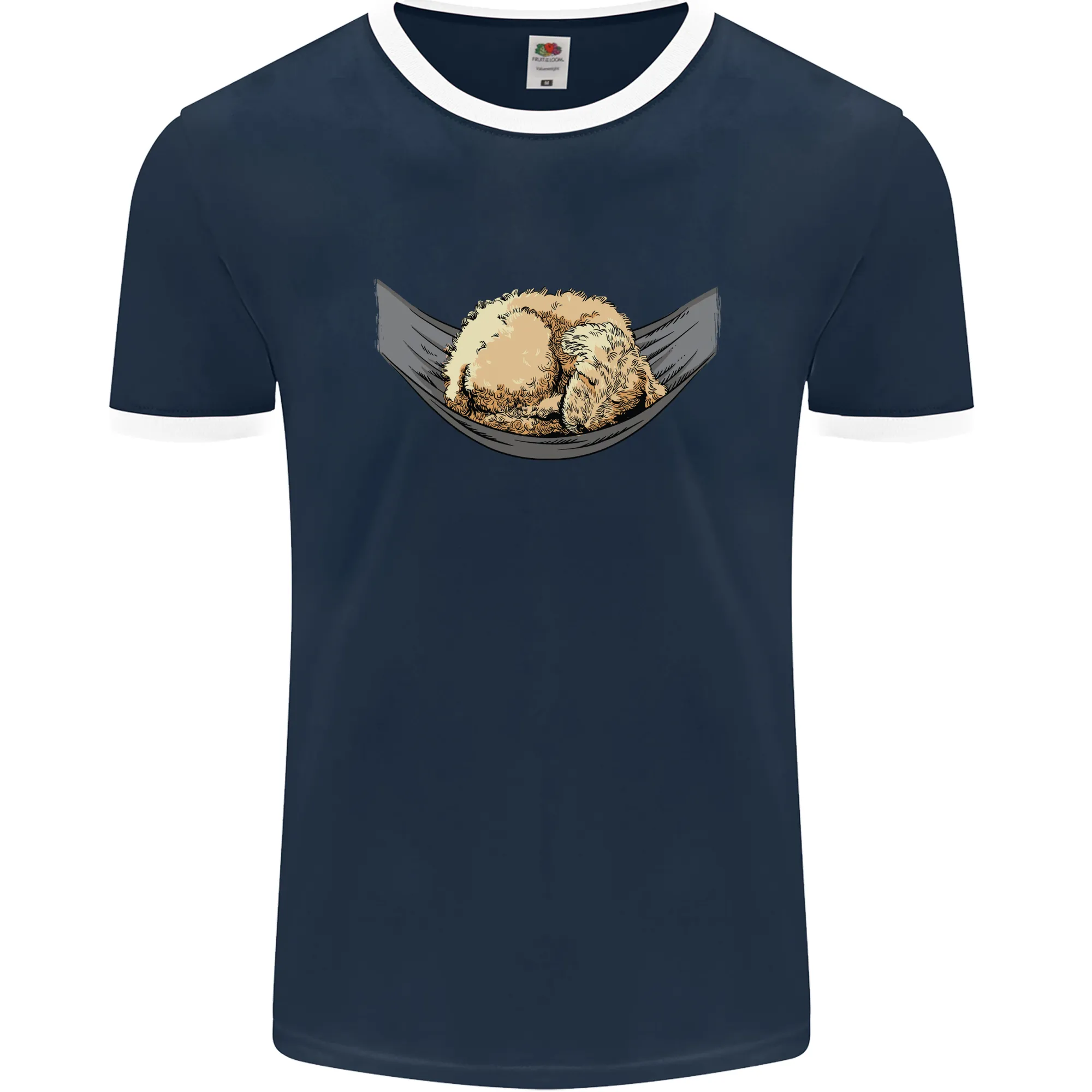 Goldendoodle on a Hammock Dog Mens Ringer T-Shirt FotL