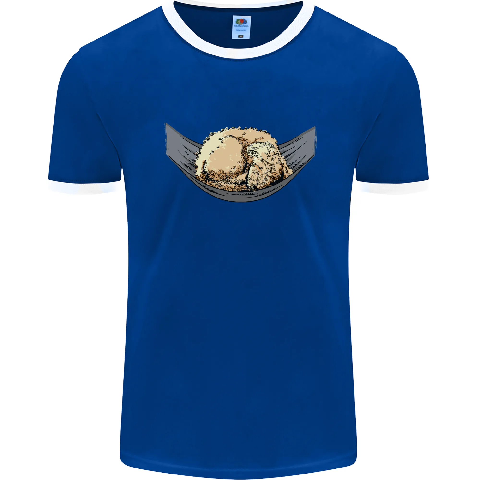 Goldendoodle on a Hammock Dog Mens Ringer T-Shirt FotL