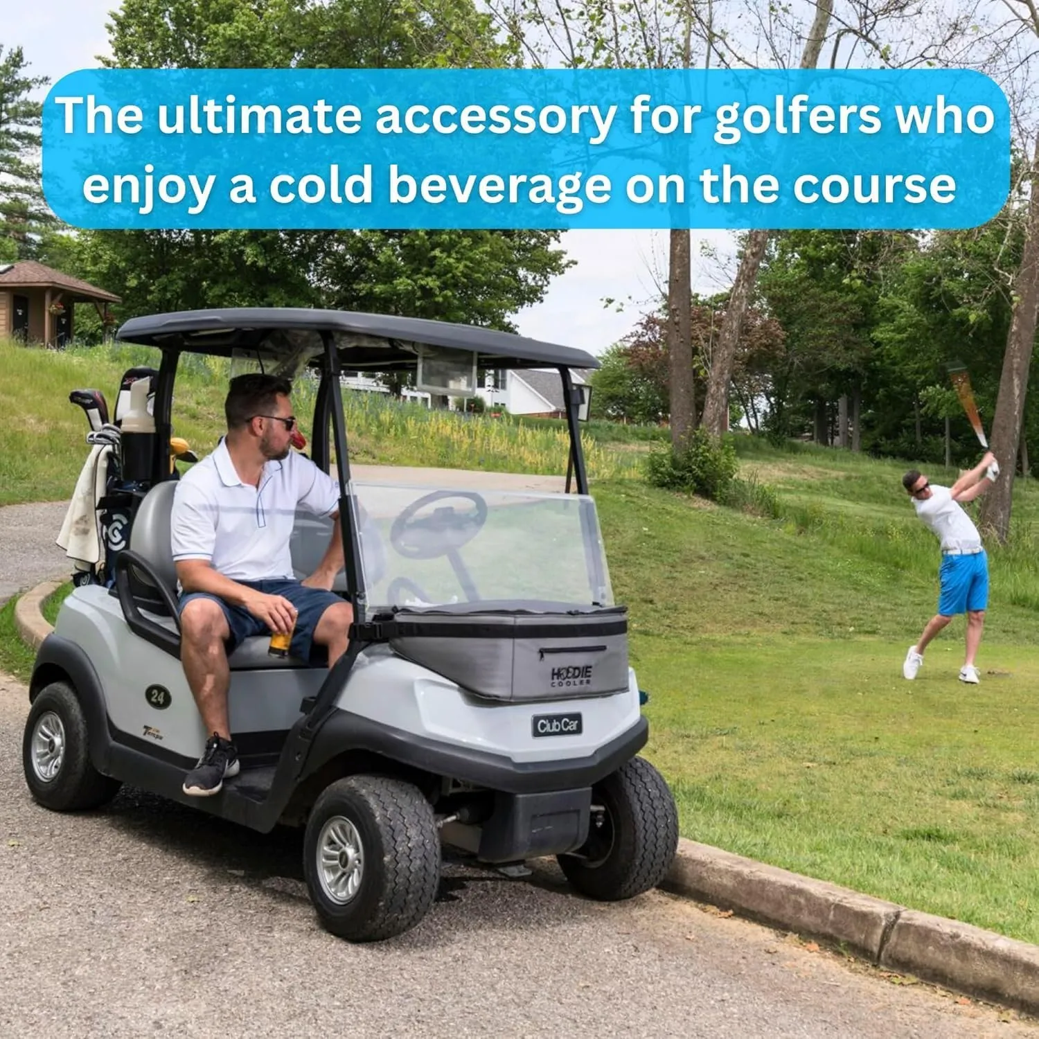 Golf Cart Cooler Bag - Insulated Cooler Bag - Keep Drinks Ice Cold