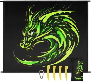 Green Dragon Lightweight Beach Blanket Waterproof Sandproof 59"X68" Sand Free Beach Mat with 4 Stakes Compact Outdoor Blanket for Beach Quick Drying Picnic Mat for Travel Camping