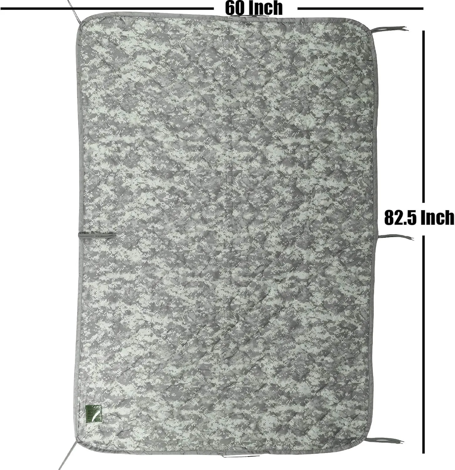 Greencity Tactical Military Woobie Blanket Poncho Liner Camping Thermal Insulated Drawstring Carry Bag Waterproof Outdoor Activities Hiking Traving