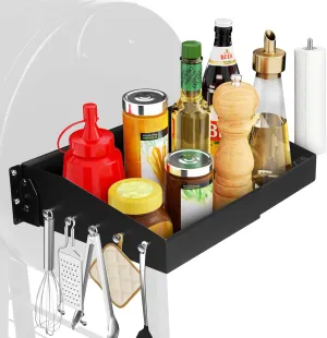 GRISUN Universal Grill Side Shelf for Pit Boss 540,700FB,1000 Series Pellet Grills,Side Table Shelf for Traeger 22,34,Pro 575,Pro 780,620,650,885,Grill Accessories for Camp Chef,Char Griller,Dyna-Glo