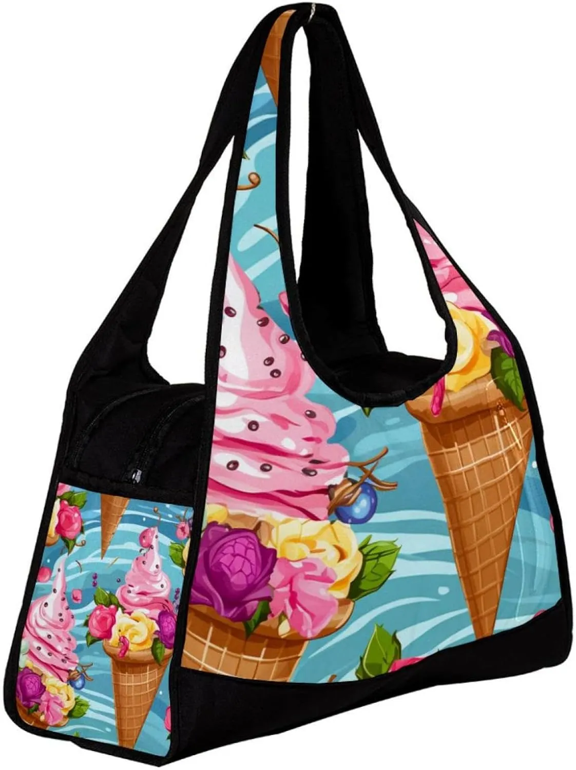Gym Bag for Women,Small Gym Bag for Men,Celebrate Holiday Ice Cream,Overnight Bag