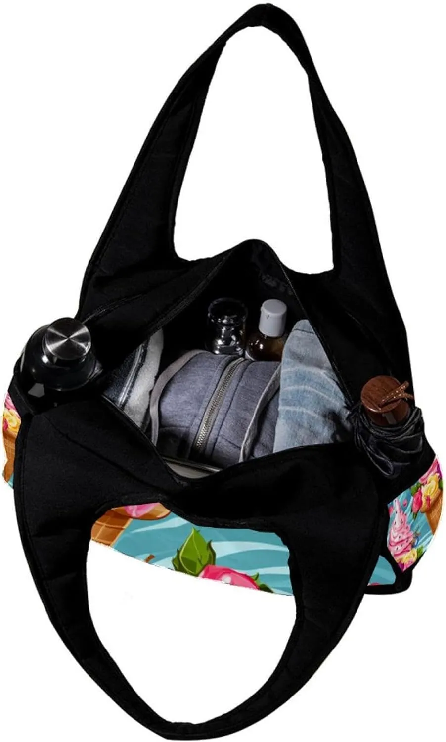 Gym Bag for Women,Small Gym Bag for Men,Celebrate Holiday Ice Cream,Overnight Bag